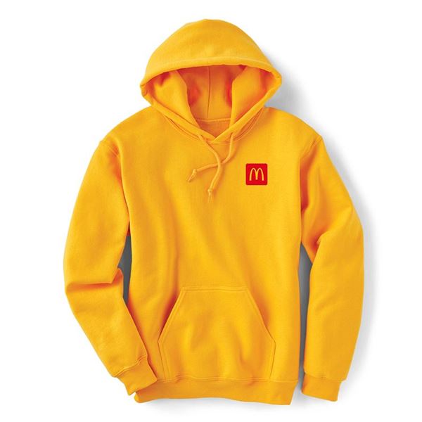 yellow branded hoodie