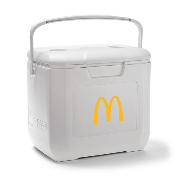 white coleman cooler