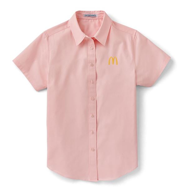 Picture of  Ladies' Pink Short Sleeve Button Down