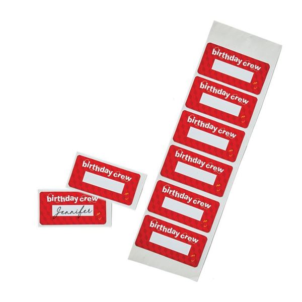 Picture of Happy Meal Box Name Tag Stickers - 25 per Roll