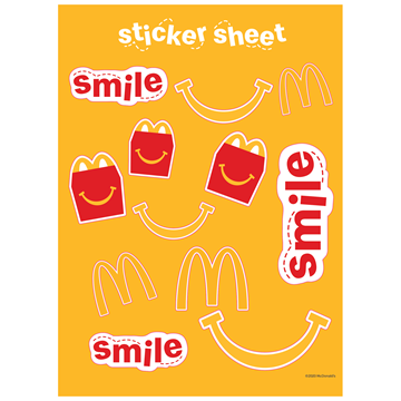Picture of Smile Sticker Sheets - 50 per pack