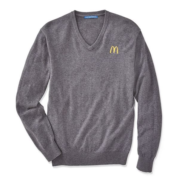 Picture of Mens' Grey V-Neck Sweater