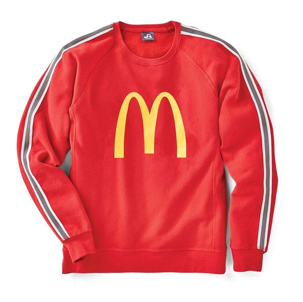 Picture of Unisex Arches Red Crewneck Sweatshirt With Stripe