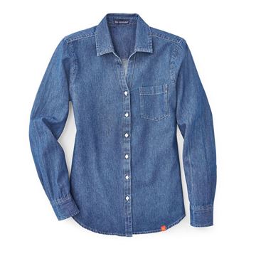 Picture of Ladies' Denim Long Sleeve Button Down