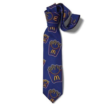 Picture of Men's Fry Box Outline All Over Print Tie Navy