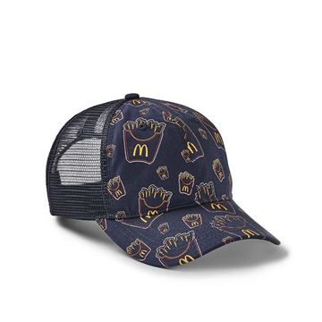 Picture of Outline Fry Box All Over Print Trucker Cap Navy
