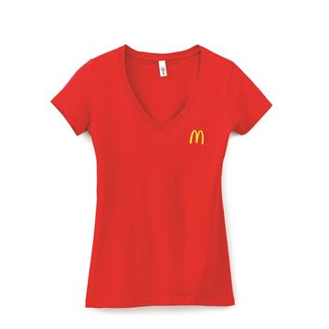 Picture of Ladies' Red Arches V-Neck T-shirt