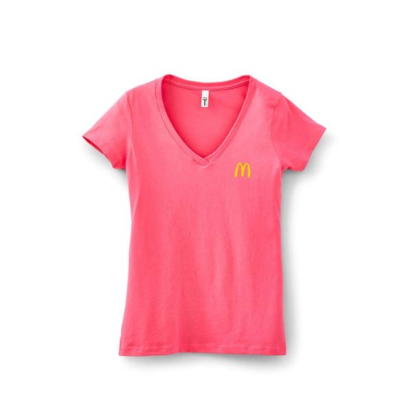 Ladies' Pink Arches V-Neck T-shirt - Smilemakers