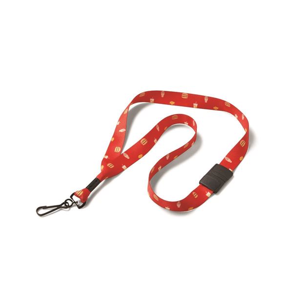 Picture of Red Icon Print lanyard