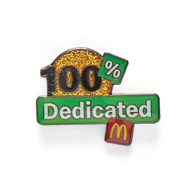 Picture of 100% Dedicated Glitter Lapel Pin