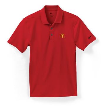 Picture of Mens' Red Nike Micro Pique Polo