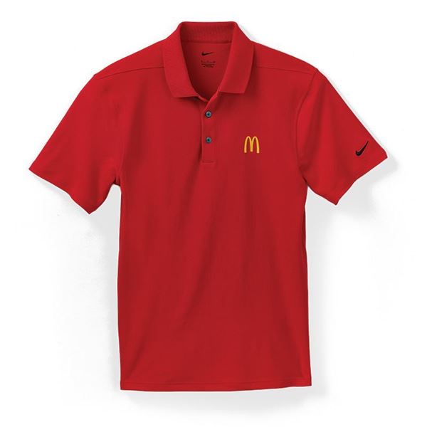 Picture of Men's Red Nike Micro Pique Polo