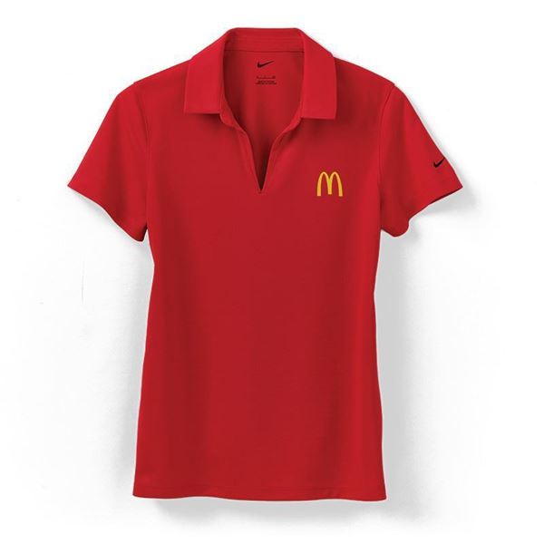 Ladies' Red Nike Micro Pique - Smilemakers | McDonald's vendor for branded merchandise