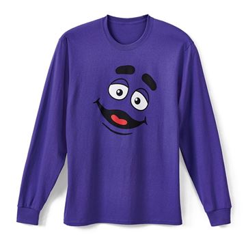 Picture of Grimace Face Long Sleeve T-Shirt