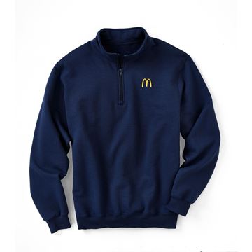 Picture of Unisex Arches Navy 1/4 Zip Fleece Sweatshirt