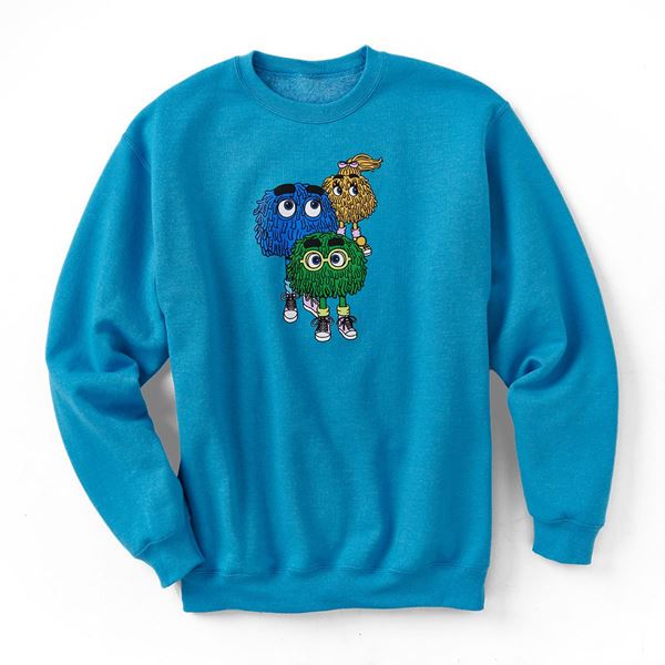 Picture of Unisex Fry Friends Blue Crew Neck Sweatshirt