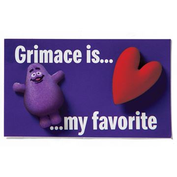 Picture of Grimace & Heart Fuzzy Pin Card