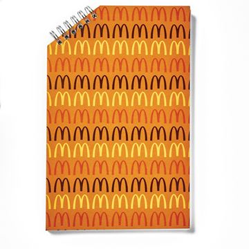 Picture of Repeating Retro Arches Brown Corner Coil Notebook
