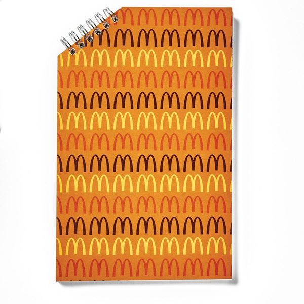 Picture of Repeating Retro Arches Brown Corner Coil Notebook