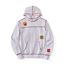 Picture of Scattered Icon White Contrast Stitch Hoodie