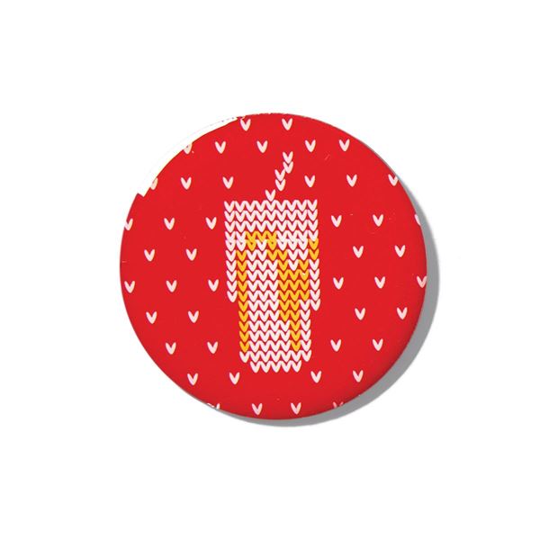 Picture of Sweater Knit Drink Cup Lapel Pin