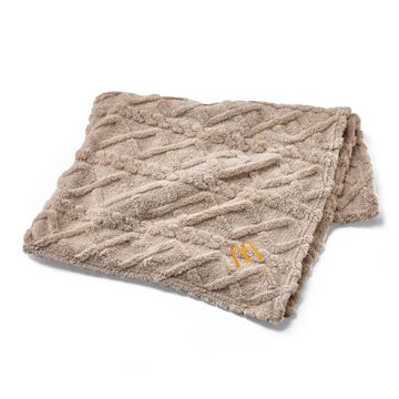 Picture of Embroidered Arches Cream Textured Throw