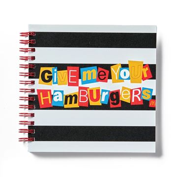 Picture of Hamburglar Ransom Note Small Square Notebook