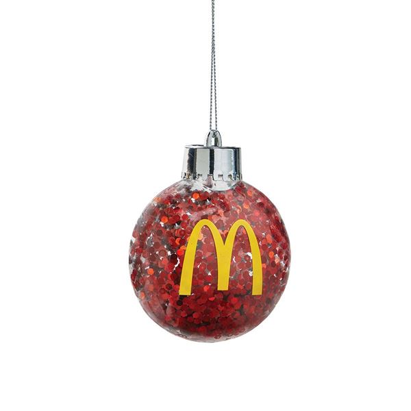 Picture of Arches Round Red Glitter Ornament