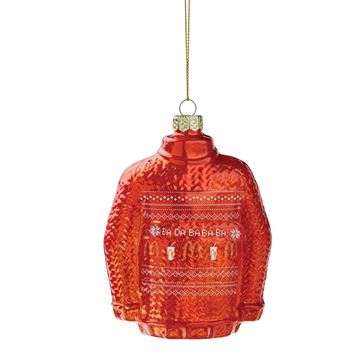 Picture of Ugly Holiday Sweater Blown Glass Ornament