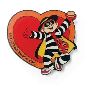 Picture of Hamburglar and Burger Enamel Heart Pin