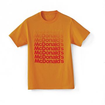 Picture of Gold McDonald's Ombre Wordmark T-Shirt