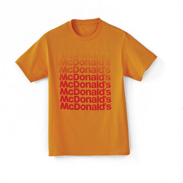 Picture of Gold McDonald's Ombre Wordmark T-Shirt