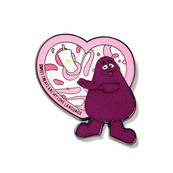 Picture of Grimace and Shake Enamel Heart Pin
