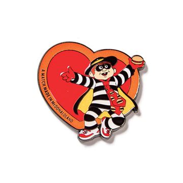Picture of Hamburglar and Burger Enamel Heart Pin