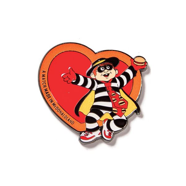 Picture of Hamburglar and Burger Enamel Heart Pin