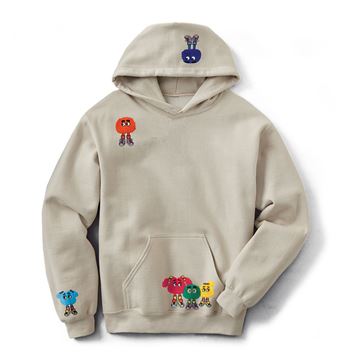 Picture of Fry Friends 3D Patch Cream Hoodie