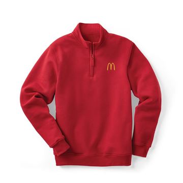 Picture of Arches Red Quater Zip Sweatshirt
