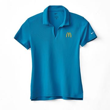 Picture of Ladies' Nike Teal Blue Micro Pique Arches Polo