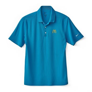 Picture of Men's Nike Teal Blue Micro Pique Arches Polo