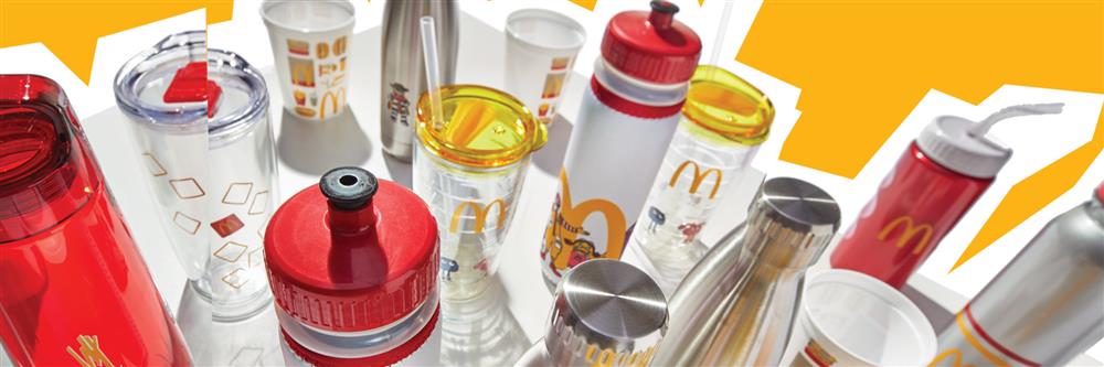 Drinkware - Smilemakers  McDonald's approved vendor for branded merchandise